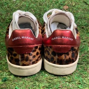 🎉Isabel Marant Leopard Fur Tennis Shoes. EUC